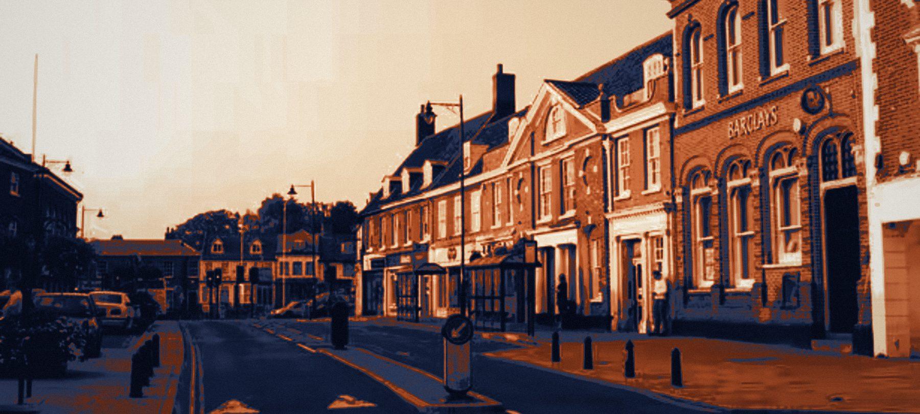 Dereham Market Place, Mid-Norfolk.